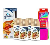 yeshi G-Lade Automatic Spray Base con 4 pz Ricarica - Fragranza Sandalo di Bali e Gelsomino+ 5 Panni Microfibra