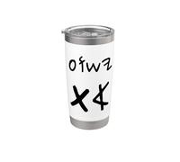 Yeshua Aleph Tav Gesù Primo Ultimo in Ebraico Paleo (nero) Bicchiere termico in acciaio inox doppia parete