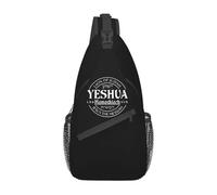 Yeshua - Borsa a tracolla da uomo, stile casual, con immagine di Gesù Cristiano, per viaggi