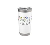 Yeshua Christian Bible Verse Scripture God Religious Faith Bicchiere termico in acciaio inox doppia parete