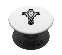 Yeshua Figlio di Yahweh Croce Leone Culto Cristiano Religioso PopSockets PopGrip Adesivo