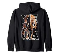 Yeshua Leone di Giuda HaMashiach Felpa con Cappuccio