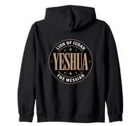Yeshua Leone Di Giuda Il Messia - Gesù Nome Ebraico Felpa con Cappuccio
