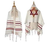 Yeshua Luce del Mondo Scialle di Preghiera Messianico Tallit Sciarpa di Preghiera con Borsa di Stoffa Israele Avvolge Scialle per Uomo Donna
