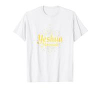 Yeshua Messiah Radiant Faith - Ispirante Cristiano da Uomo Maglietta, Uomo, Bianco, L