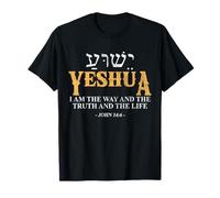 Yeshua Nome ebraico Gesù La Via Verità Vita Bibbia Cristiana Maglietta