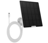 YESKANO Pannello Solare 5W per Telecamera di Sicurezza a Batteria da Esterno, Modulo Solare USB-C, Compatibile con Telecamera di Sorveglianza Ricaricabile DC 5V, Regolabile a 360°, IP66, Cavo da 3m