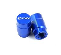 YESKIT Alluminio CNC per KYMCO Downtown 300 300i 350i 200i Xciting 250 400 Moto Cavalletto Piede Tappo Valvola della Gomma (Color : Valve Caps-Blue)