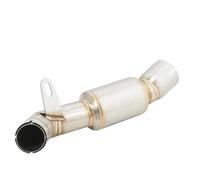 YESKIT Impianto di Scarico Scarico per Moto Slip On Middle Link Pipe Muffler Accessori in Acciaio Inossidabile per Benelli per Leoncino 800(Type C)