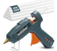YESLUSY Pistola Silicona Caliente, Pistola a Caldo per Colla con Doppia Temperatura da 60W/100W, Con 15 Colla Stick(11mm x 200mm) per Il fai da te, l'artigianato e le riparazioni