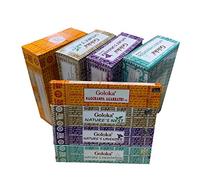 YesMandala Assortimento di incensi Nag Champa Nature Nest - Lavanda - Meditazione - 4 scatole da 15 g