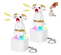 Yesmoyhe 2 Pezzi Portachiavi Con Luci E Suon, Giocattolo antistress con luce e suono, Portachiavi clicker, Gadget divertenti, antistress e ansiolitico per adulti, Frog