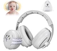 Yesmoyhe Cuffie Antirumore Bambini, Protezioni Acustiche per Bambini, 2 in 1 Cuffie Antirumore Neonato, Regolabili Cuffie Protezione Dormire Bambini, Ideale per il Sonno, Viaggi, Feste