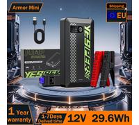 YESPER A-Armor MINI Avviatore di emergenza per auto portatile 12V Tensione 8000mAh Capacità Alimentazione di emergenza per auto Booster LED Avviatore per auto