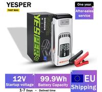 YESPER FAST MAX Avviatore di emergenza per auto portatile 12V Tensione 99,9Wh capacità auto Booster di alimentazione di emergenza LED Avviatore per auto