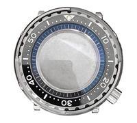 Yessetry 1 parte di modifica della cassa in acciaio inossidabile in vetro minerale, 45 mm, per movimento meccanico 'orologio NH35/NH36, Come mostrato