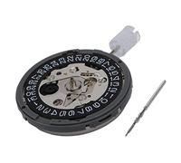 Yessetry NH35/NH35A Movimento meccanico nero 24 gioielli orologio parti per orologio, Argento e nero