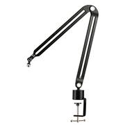 Yessetry Supporto per microfono con braccio di sospensione regolabile resistente e molla a forbice integrato supporto per registrazione vocale