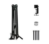 Yessetry Supporto per microfono resistente a sospensione a forbice con braccio lungo per registrazione vocale