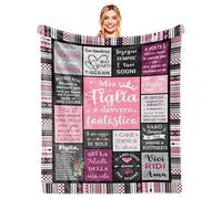YESTUTI Regali per Compleanno 18 Anni Ragazza, Regalo Figlia, Mamma e Figlia, Madre e Figlia, Regalo di Festa Della Natale per Figlia, Idee Regalo Figlia da Papà Mamma, Mia Figlia Coperta 150x130CM