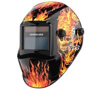YESWELDER Casco per Saldatura True Color, Maschera per Saldatura Oscuramento Automatico Alimentata Energia Solare, Casco Saldatore 4/9-13 ampia schermatura per ARC MIG TIG