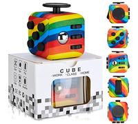 Yetech Arcobaleno Cubo Anti-Stress, Ansia Relief Giocattoli con 6 Diverse funzioni, Regalo per Bambini e Adulti ADHD