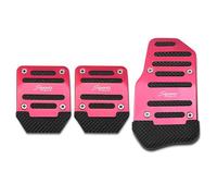 YETGFBH Pedali per Auto, Copripedali Auto Uso Universale in Alluminio Antiscivolo per Benz VW T4 Q5 Renault Scenic 2 Volvo S90 Vauxhall Corsa Fit Uso per Fiat Bravo(MT Red)
