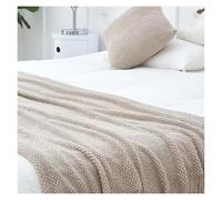 YETGFBH Runner da Letto,Corridore del Letto Coperta da letto con bandiera in tinta unita, sciarpa da comodino for hotel, coordinata, decorazione for il tempo libero, semplice(Khaki,130 * 220cm)