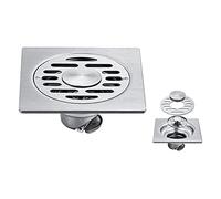 YETGFBH Scarico Doccia,Piletta Doccia Silver & BlackInvisible Doccia Drain/Bagno Balcone USA Materiale in Ottone Materiale di drenaggio rapido Inserto Quadrato(2cm Self Sealing)