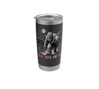 Yeti Bigfoot Devi essere avvertito Omen Attenzione Subliminale Bicchiere termico in acciaio inox doppia parete