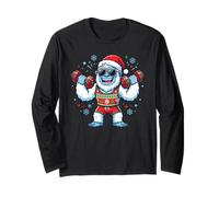 Yeti Christmas - Sollevatore di Pesi in Palestra, Divertente Allenamento Yeti Maglia a Manica