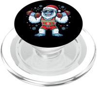 Yeti Christmas - Sollevatore di pesi in palestra, divertente allenamento Yeti PopSockets PopGrip per MagSafe