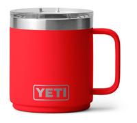 YETI Rambler Stackable Cup with Durasip Ceramic Lining, Vacuum Insulated Stainless Steel Cup with Magslider Lid, Rescue Red, 10 oz (295 ml)