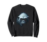 Yeti Face Creatura Neve Montagna Leggende Arte Felpa