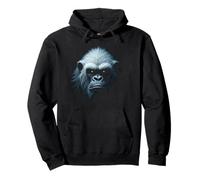 Yeti Face Creatura Neve Montagna Leggende Arte Felpa con Cappuccio