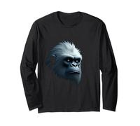 Yeti Face Creatura Neve Montagna Leggende Arte Maglia a Manica