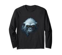 Yeti Face Creatura Neve Montagna Leggende Arte Maglia a Manica