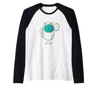 Yeti Ice Monster rompe Le Sue Corna Inverno Maglia con Maniche Raglan