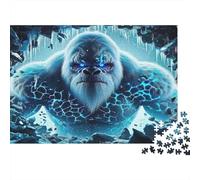 Yeti nella Caverna di Ghiaccio Puzzle 1000 Pezzi Gioco di Puzzle 1000 Pezzi Fantasy Carta Puzzle per Adulti Relax Casa Famiglia Regalo 38x26cm/1000pcs