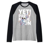 Yeti Party Mode Divertente Bigfoot Sasquatch Maglia con Maniche Raglan