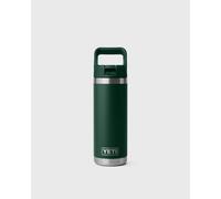 YETI Rambler C Straw Bottle, Stainless Steel Vacuum Insulated Bottle with Straw Cap, Black Forest Green, 18 oz (532 ml)