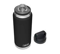 YETI Rambler - Bottiglia da 1020 ml, isolata sotto Vuoto, in Acciaio Inox con Tappo a Pressione, Colore: Nero