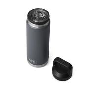 YETI Rambler Bottle Chug, Vaccum Insulated Stainless Steel Bottle with Chug Cap, Carbone, 26 oz (738 ml)