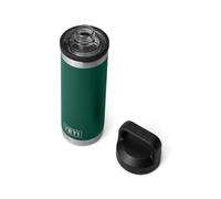 YETI Rambler Bottle Chug, Vacuum Insulated Stainless Steel Bottle with Chug Cap, Black Forest Green, 18 oz (532 ml)