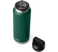 YETI Rambler Bottle Chug, Vacuum Insulated Stainless Steel Bottle with Chug Cap, Black Forest Green, 46 oz (1.4 L)