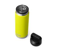 YETI Rambler Bottle Chug, Vacuum Insulated Stainless Steel Bottle with Chug Cap, Firefly Yellow, 26 oz (760 ml)