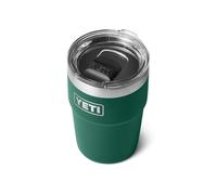 YETI Rambler Cup, bicchiere sottovuoto isolato in acciaio inox impilabile con coperchio Magslider, verde foresta nera, 473 ml (16 once)