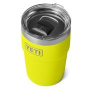 YETI Rambler Cup, Vacuum Insulated Stainless Steel Stackable Cup with Magslider Lid, Firefly Yellow, 16 oz (475 ml)