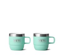 YETI Rambler Espresso Mug, Vacuum Insulated Stainless Steel Stackable Mug, Seafoam, 2 confezioni da 6 oz (177 ml)