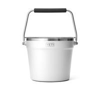 YETI Rambler - Secchiello per ghiaccio a doppia parete, isolato sottovuoto, con coperchio, bianco